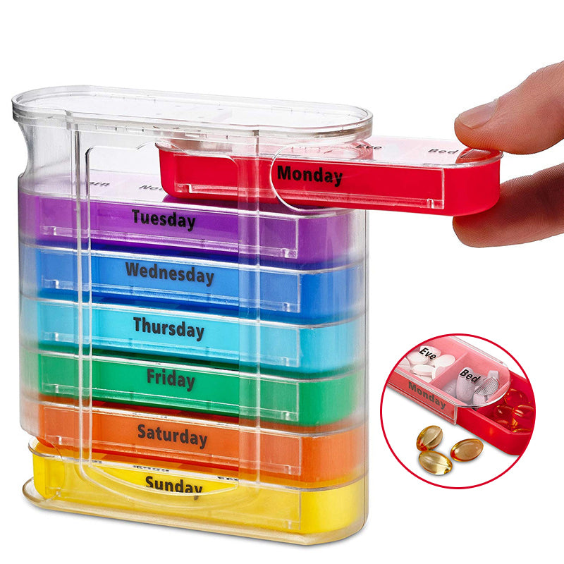 Medikamenten Organizer mit 7 Ebenen für Tabletten & Vitamine
