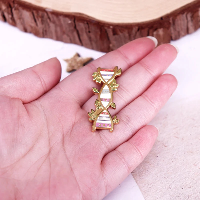 Dna Double Helix Enamel Pin Science Biology And Genetics Jewelry Medical Student Nurse Accessories