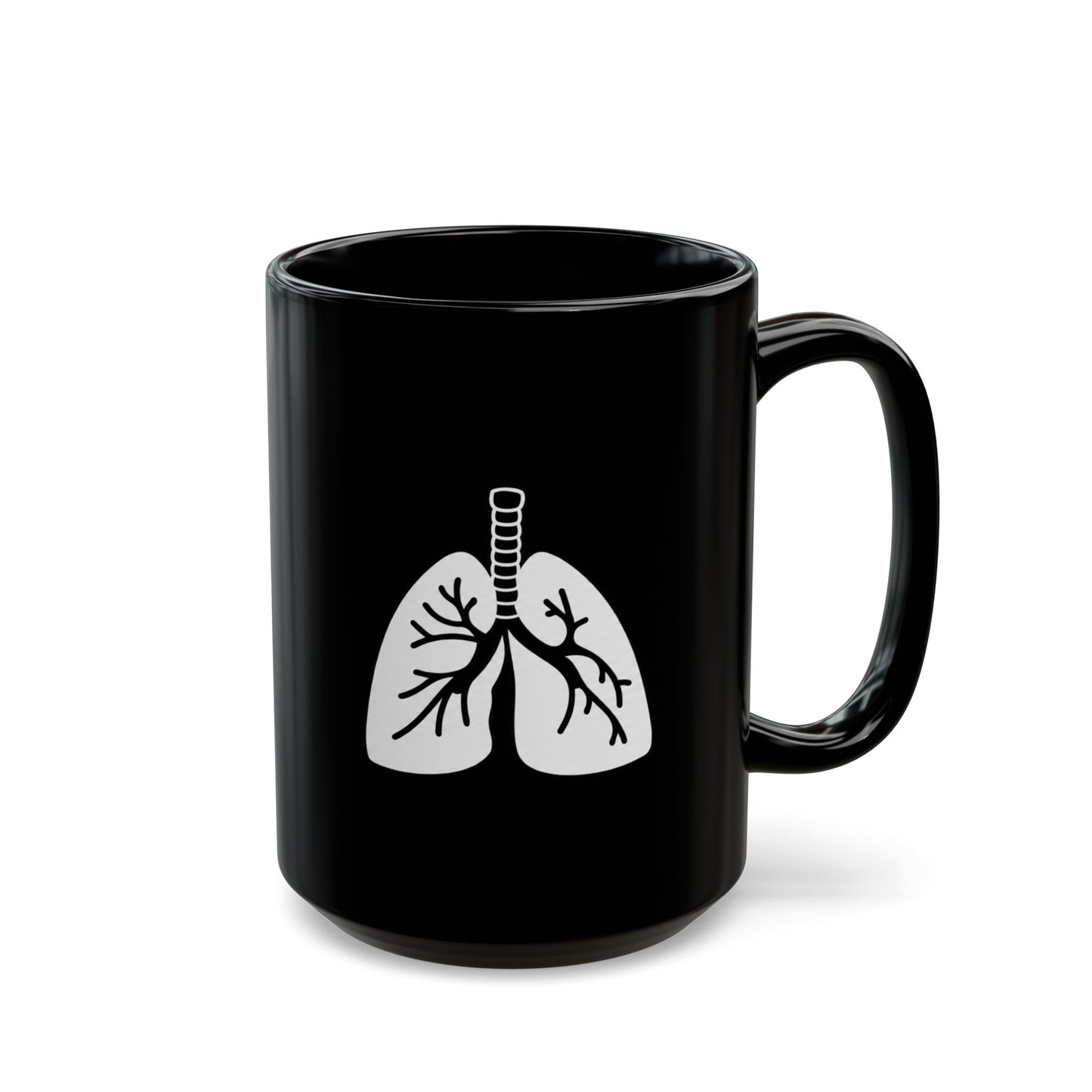 Lungen Keramiktasse Schwarz