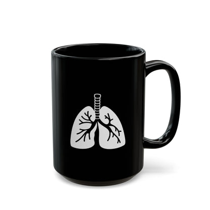 Lungen Keramiktasse Schwarz