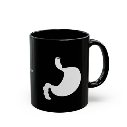 Magen Keramiktasse Schwarz
