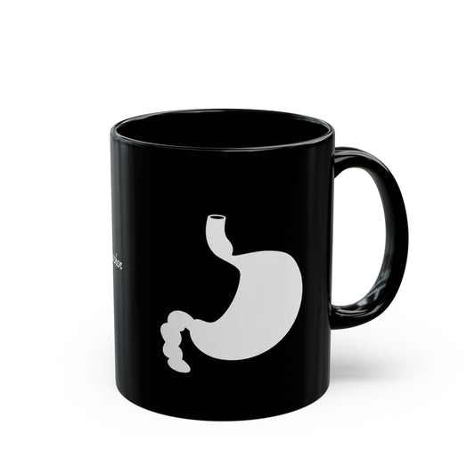 Magen Keramiktasse Schwarz
