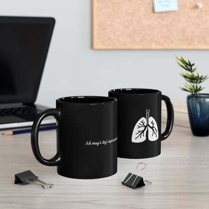 Lungen Keramiktasse Schwarz