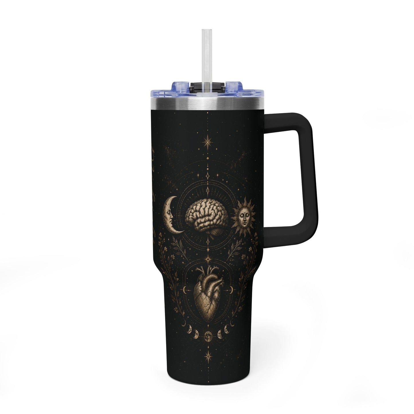 Edelstahl Termobecher mit Strohhalm