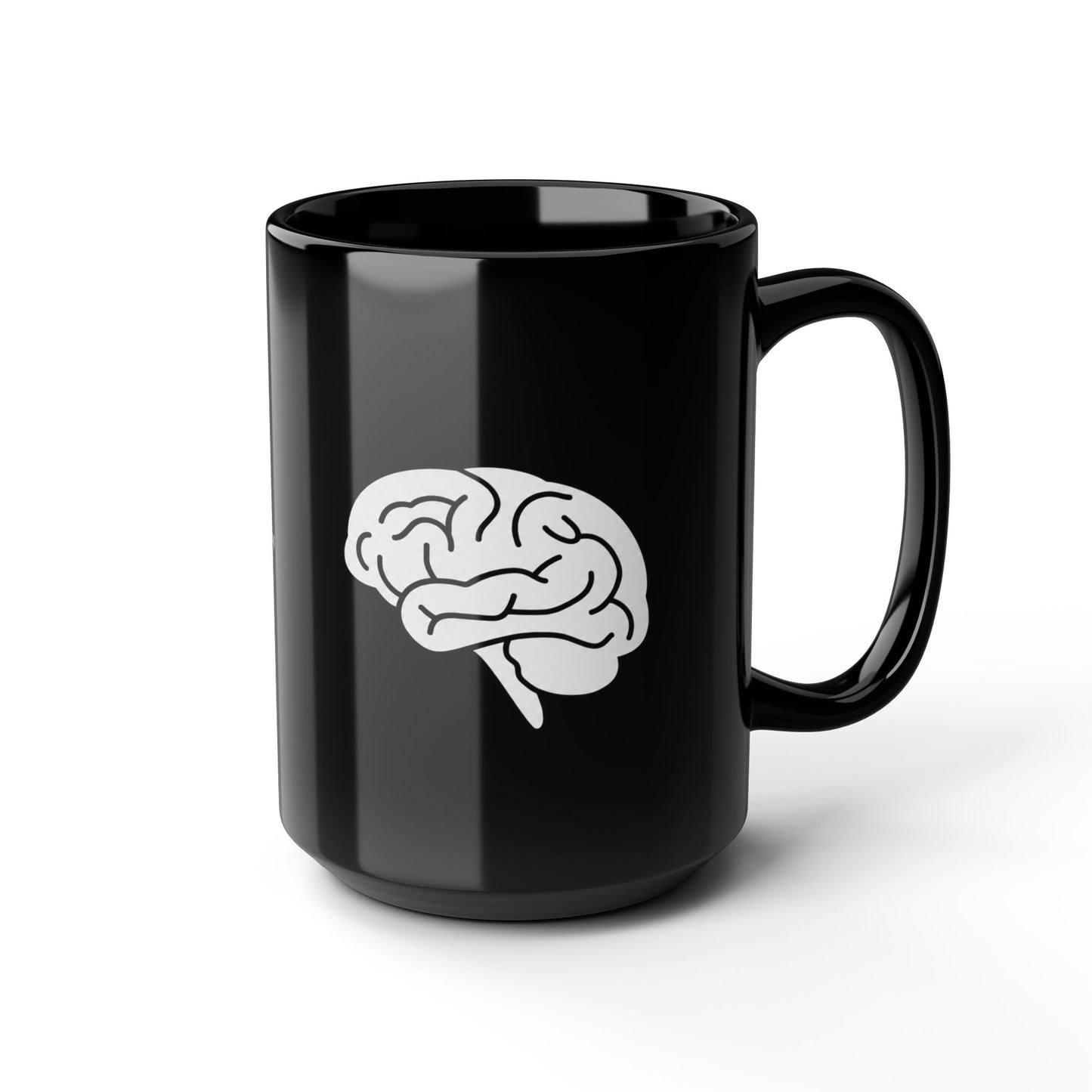 Gehirn Keramiktasse Schwarz