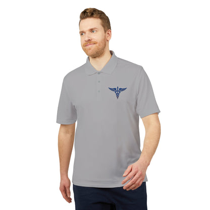 Caduceus Medical Polo Shirt — White Performance Workwear