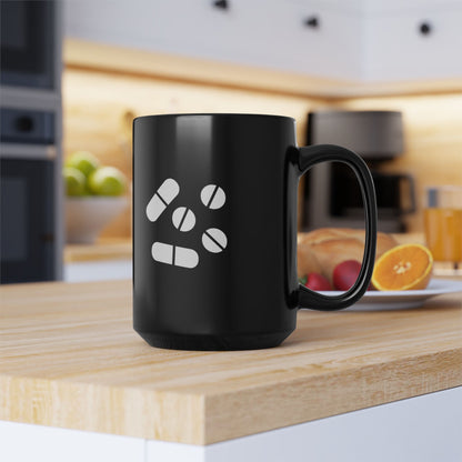 Pillen Keramiktasse Schwarz