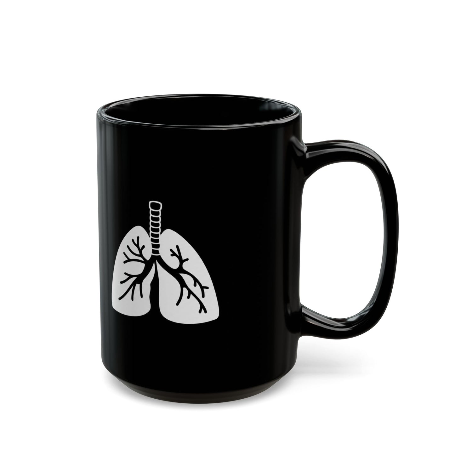 Lungen Keramiktasse Schwarz