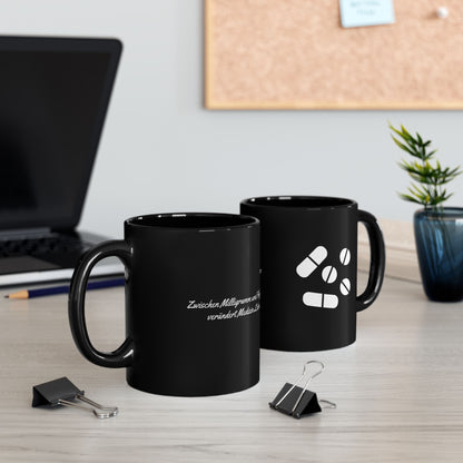 Pillen Keramiktasse Schwarz
