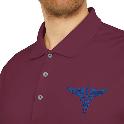 Caduceus Medical Polo Shirt — White Performance Workwear