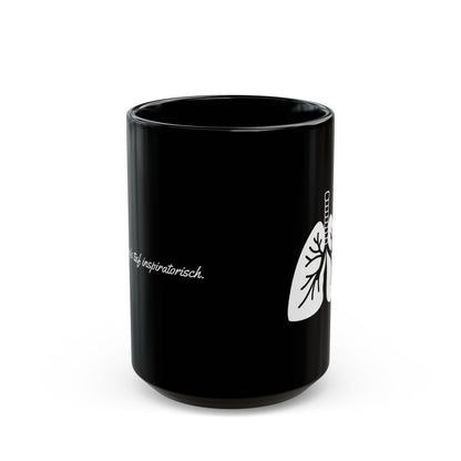Lungen Keramiktasse Schwarz