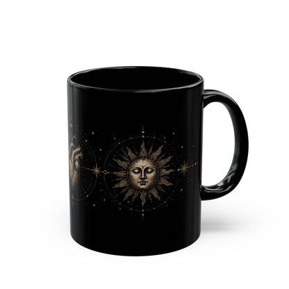 Herz, Sonne, Mond Keramiktasse