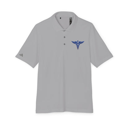 Caduceus Medical Polo Shirt — White Performance Workwear