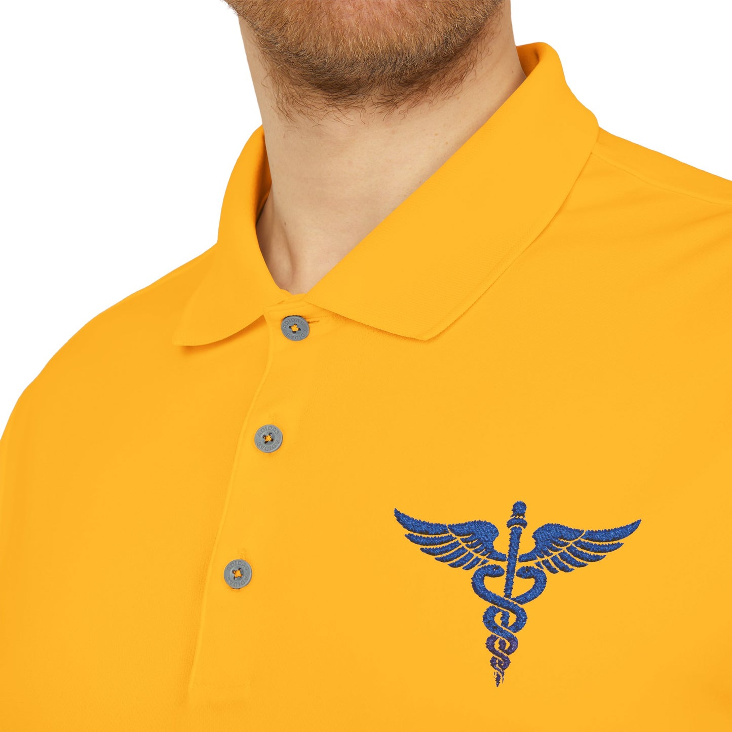 Caduceus Medical Polo Shirt — White Performance Workwear
