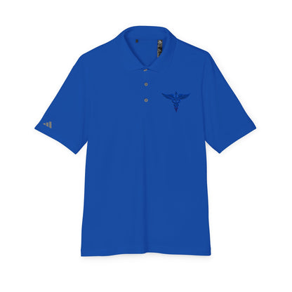 Caduceus Medical Polo Shirt — White Performance Workwear