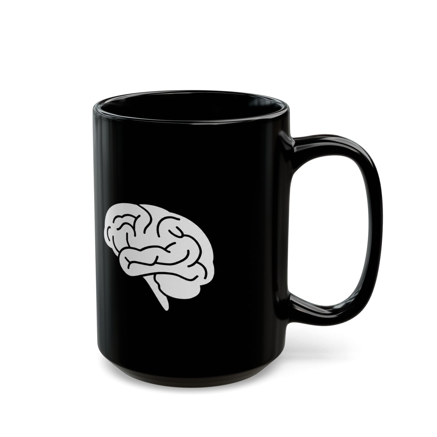 Gehirn Keramiktasse Schwarz