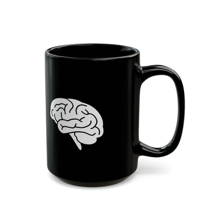 Gehirn Keramiktasse Schwarz