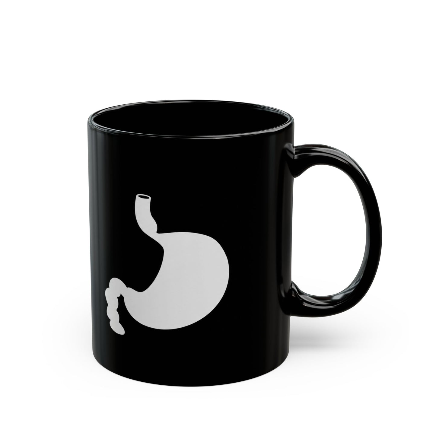 Magen Keramiktasse Schwarz