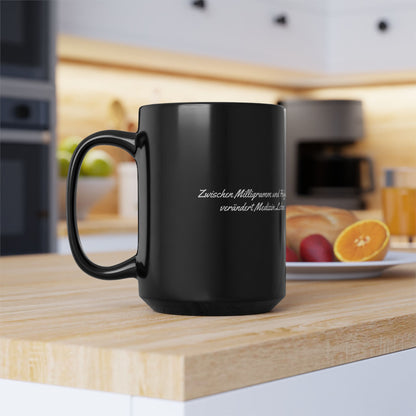 Pillen Keramiktasse Schwarz