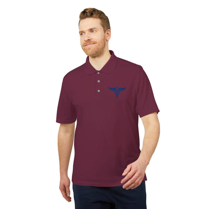 Caduceus Medical Polo Shirt — White Performance Workwear