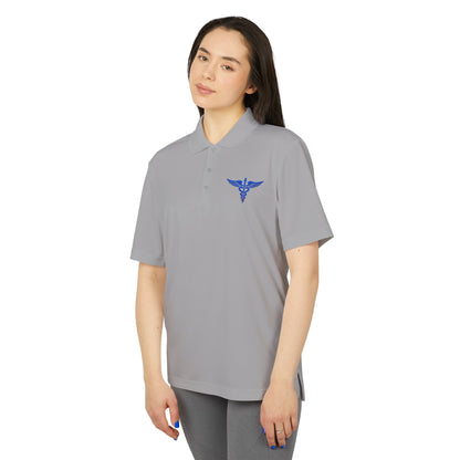 Caduceus Medical Polo Shirt — White Performance Workwear