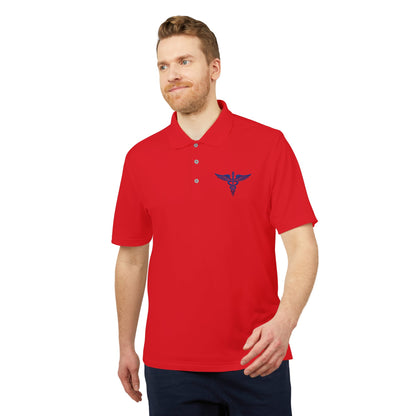 Caduceus Medical Polo Shirt — White Performance Workwear