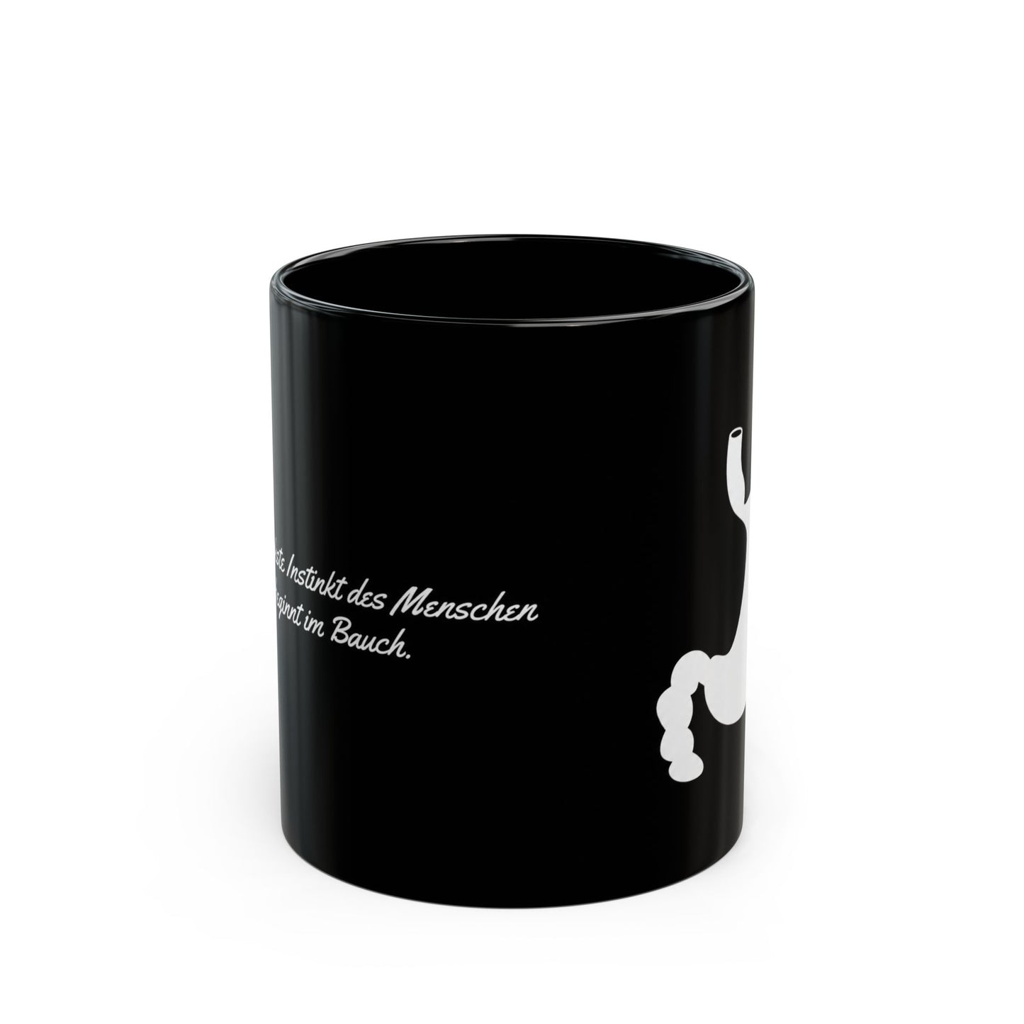 Magen Keramiktasse Schwarz