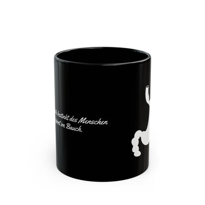 Magen Keramiktasse Schwarz