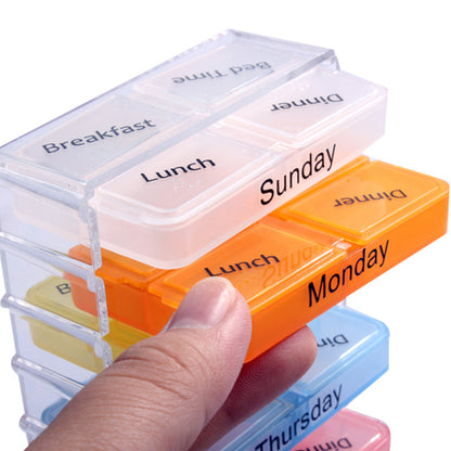 Medikamenten Organizer mit 7 Ebenen für Tabletten & Vitamine