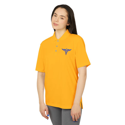 Caduceus Medical Polo Shirt — White Performance Workwear