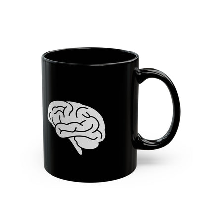 Gehirn Keramiktasse Schwarz