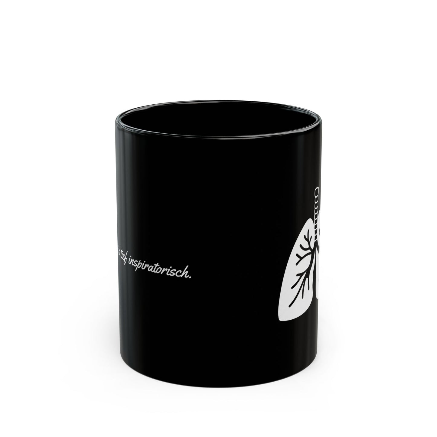 Lungen Keramiktasse Schwarz