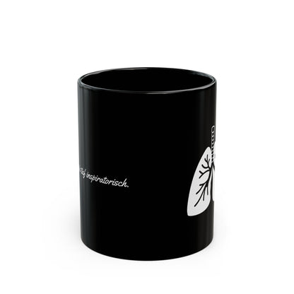 Lungen Keramiktasse Schwarz