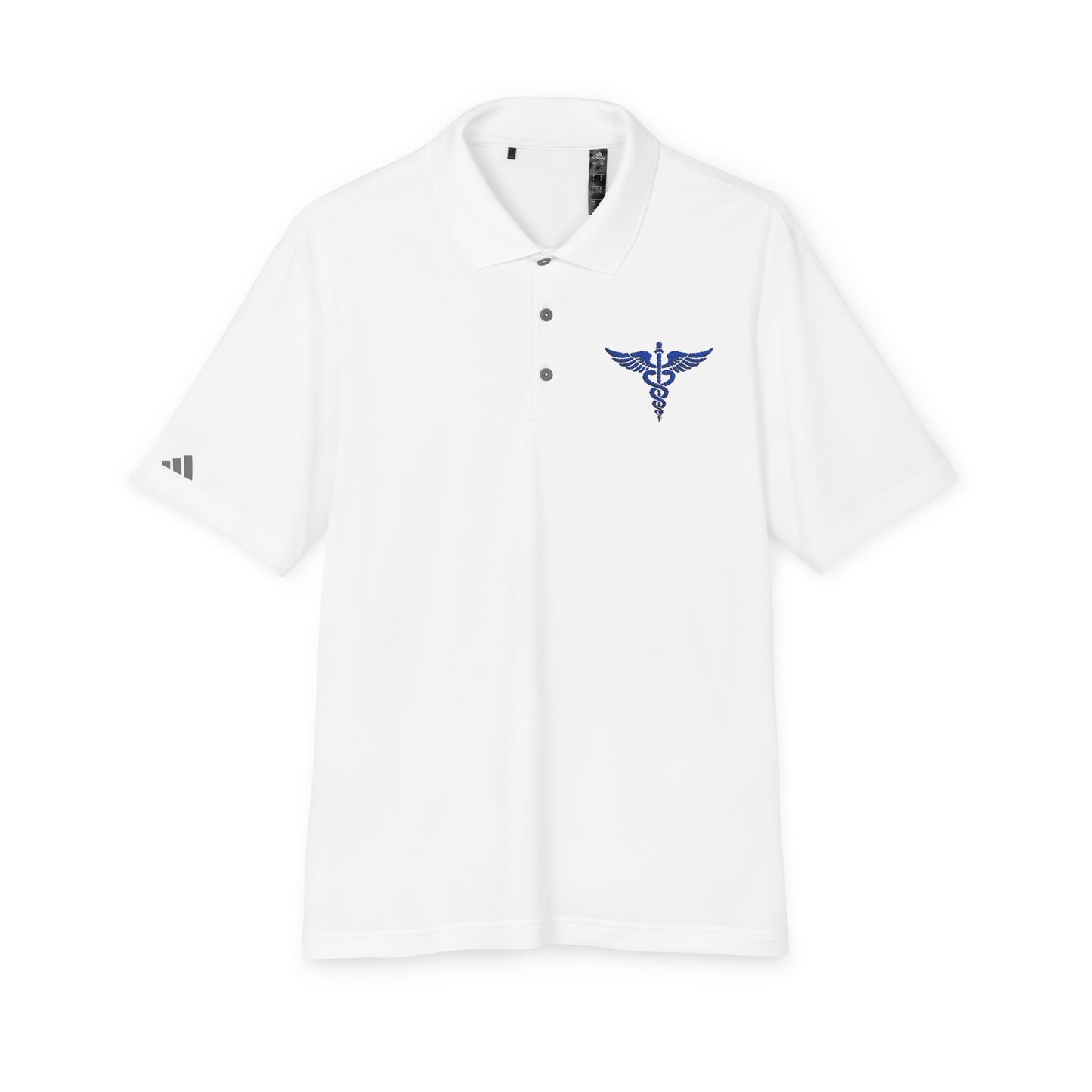 Caduceus Medical Polo Shirt — White Performance Workwear