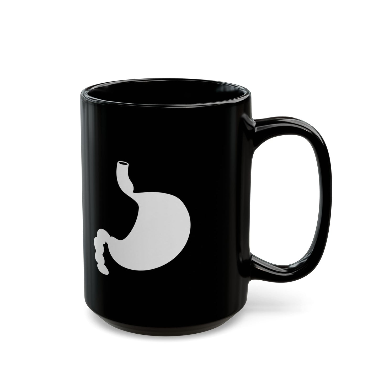 Magen Keramiktasse Schwarz