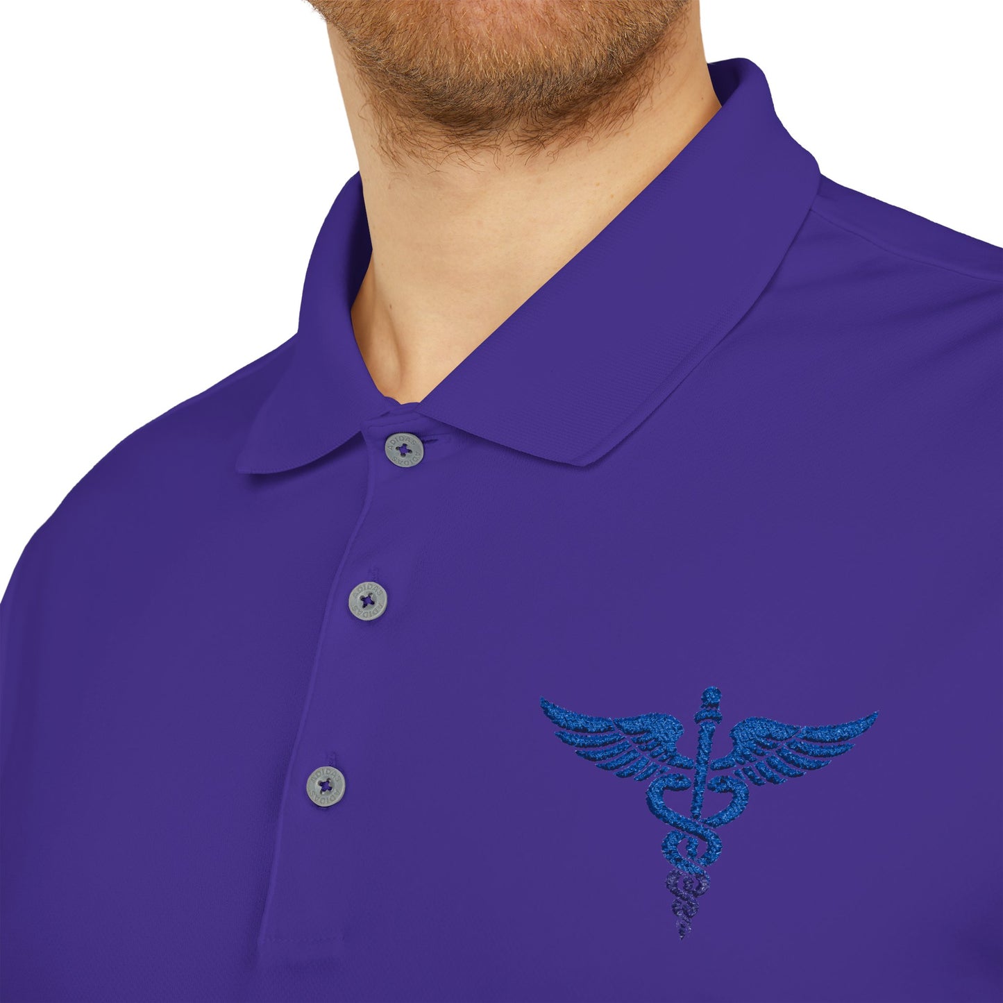 Caduceus Medical Polo Shirt — White Performance Workwear