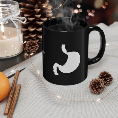 Magen Keramiktasse Schwarz