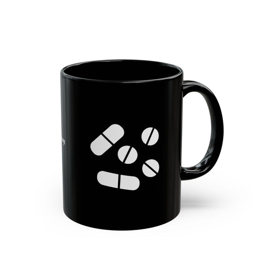 Pillen Keramiktasse Schwarz