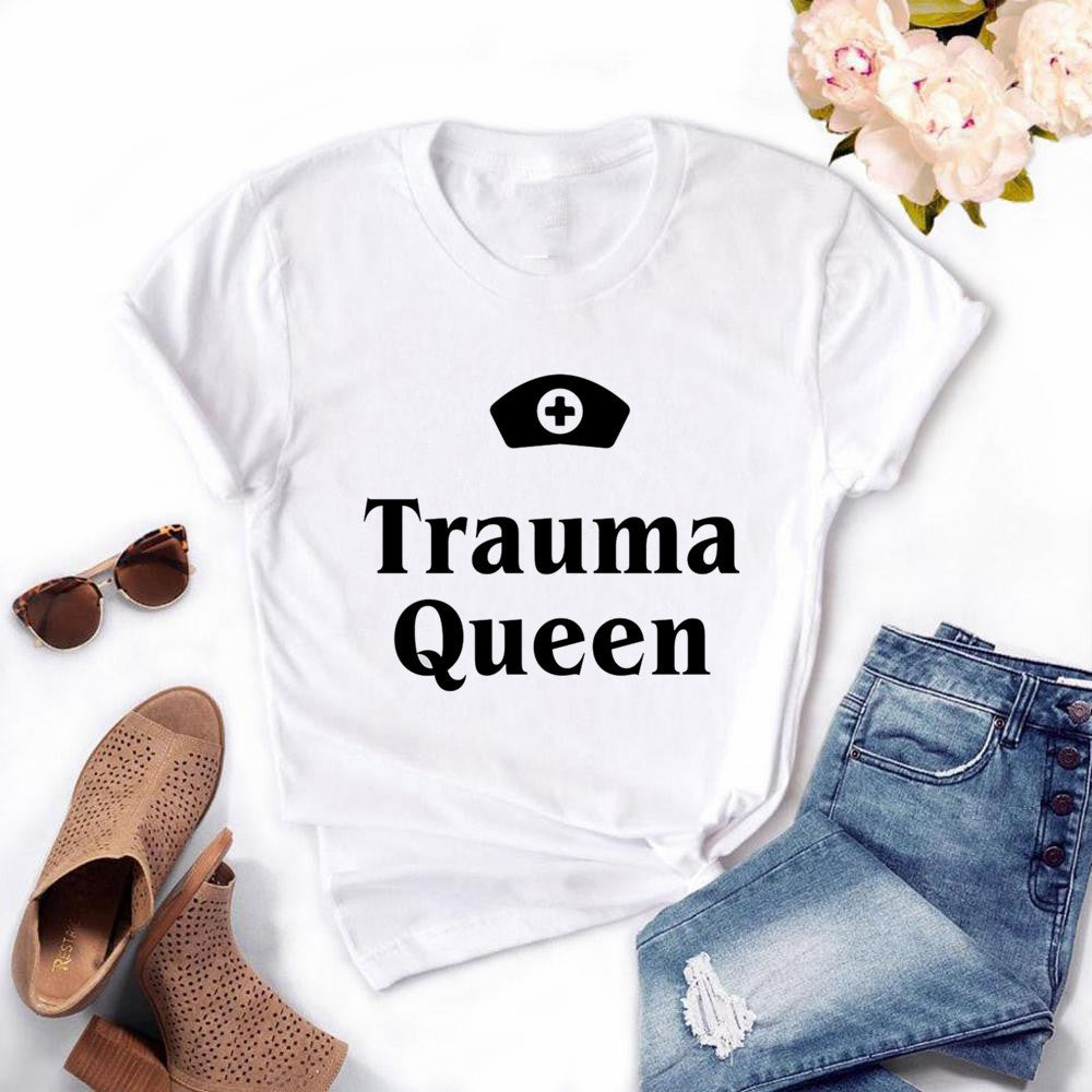 The most beautiful nurse head print short sleeve