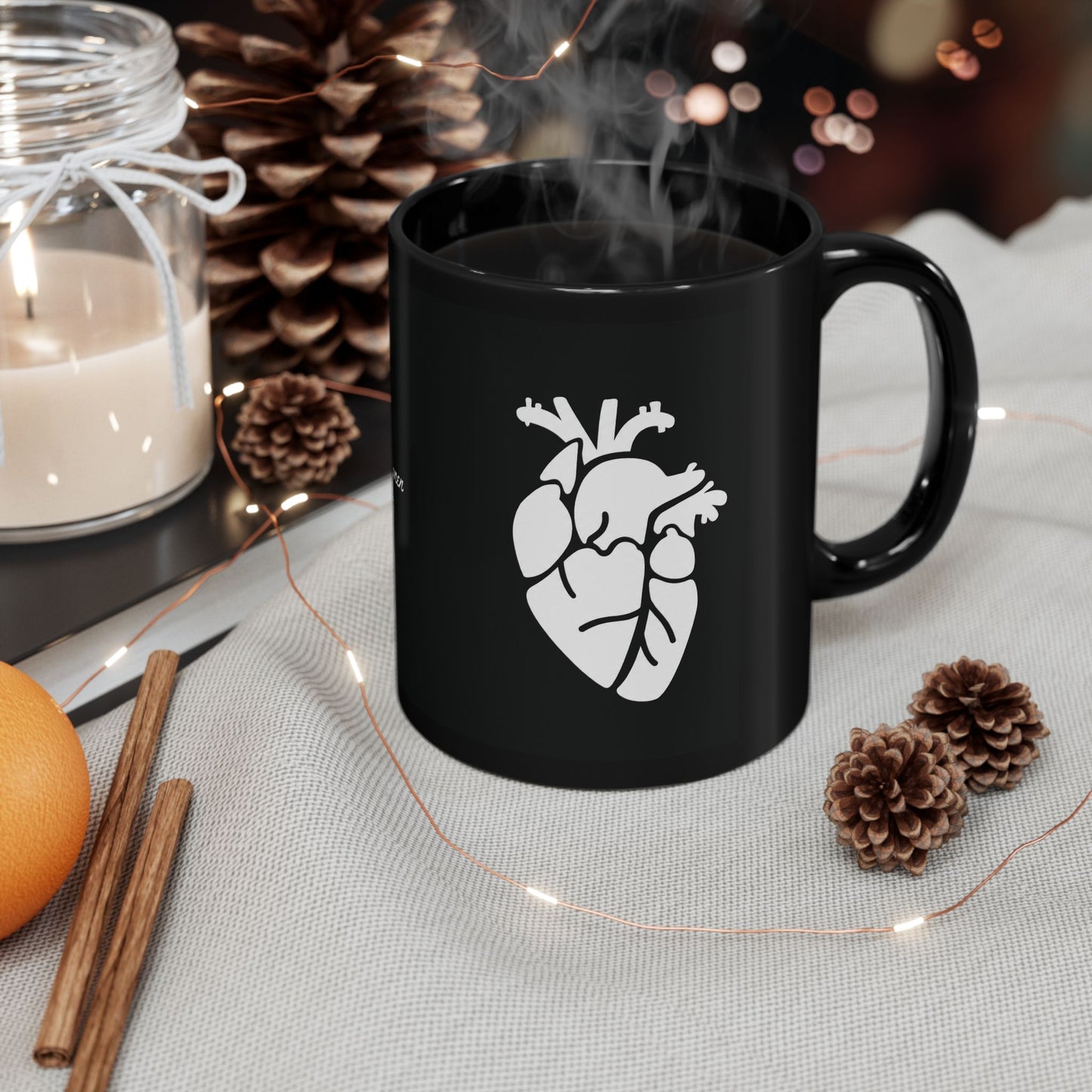 Herz Keramiktasse Schwarz