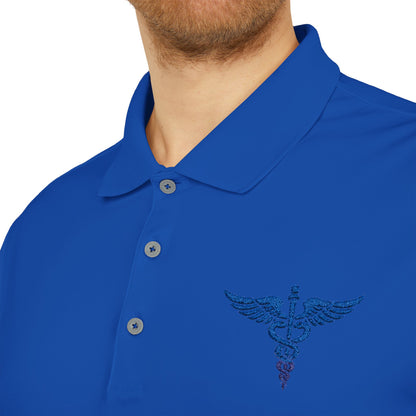 Caduceus Medical Polo Shirt — White Performance Workwear