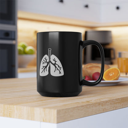 Lungen Keramiktasse Schwarz