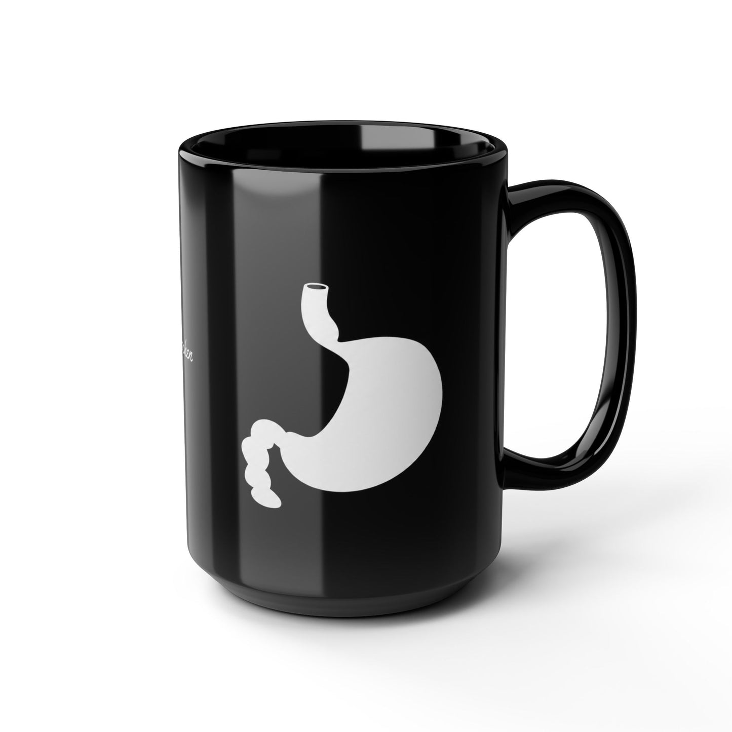 Magen Keramiktasse Schwarz