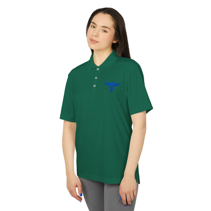 Caduceus Medical Polo Shirt — White Performance Workwear