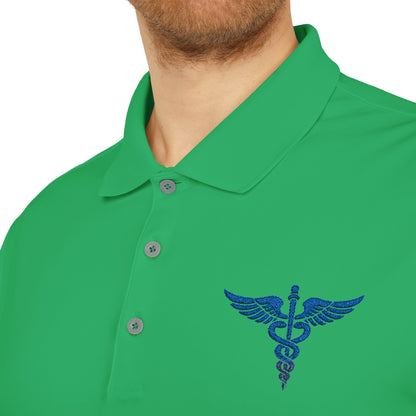 Caduceus Medical Polo Shirt — White Performance Workwear