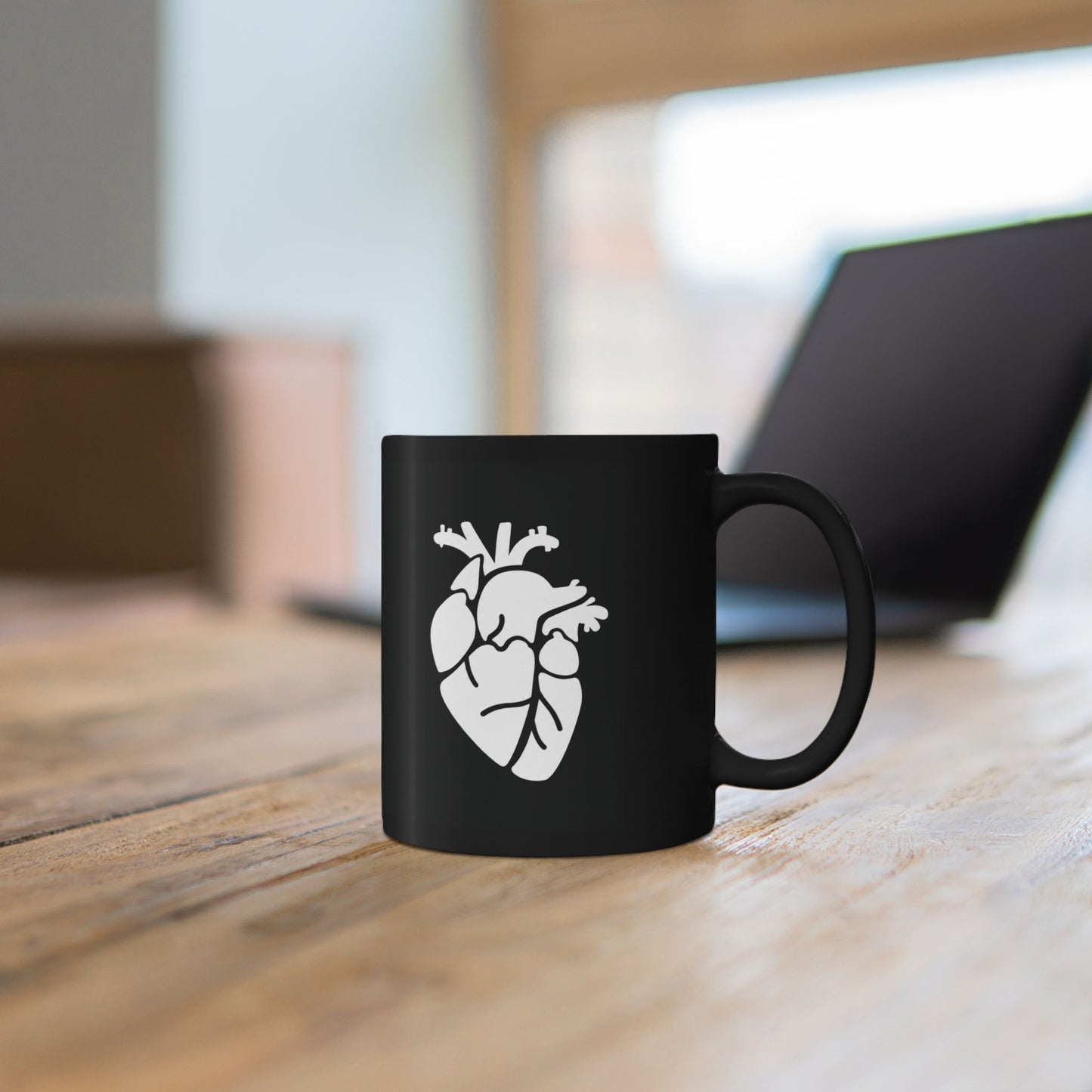 Herz Keramiktasse Schwarz