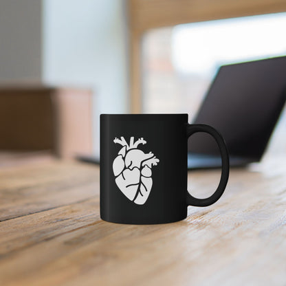 Herz Keramiktasse Schwarz