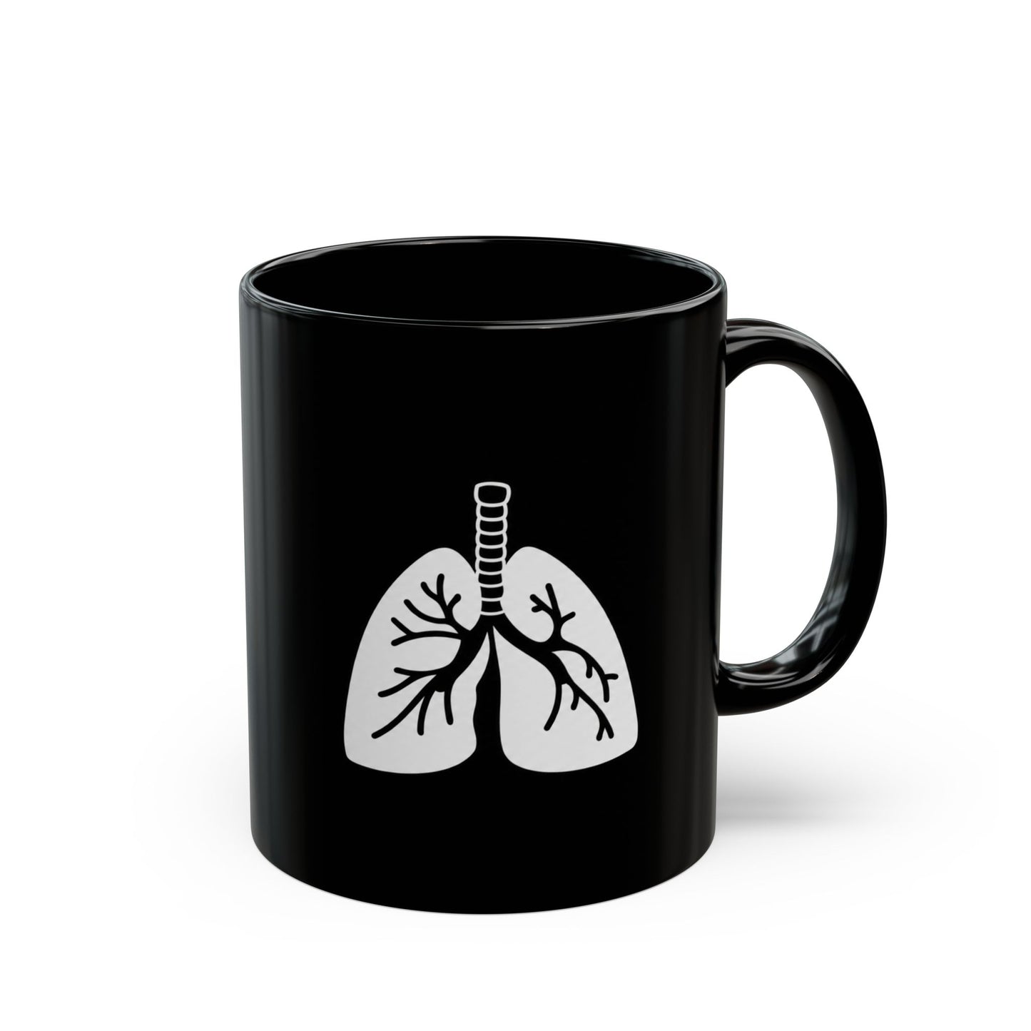 Lungen Keramiktasse Schwarz
