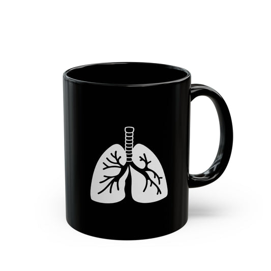 Lungen Keramiktasse Schwarz