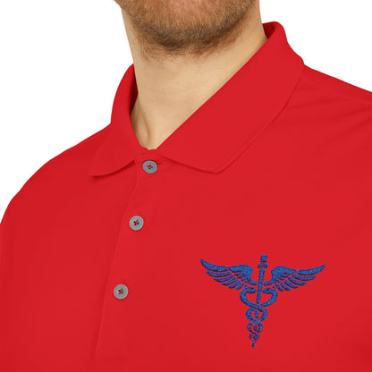 Caduceus Medical Polo Shirt — White Performance Workwear